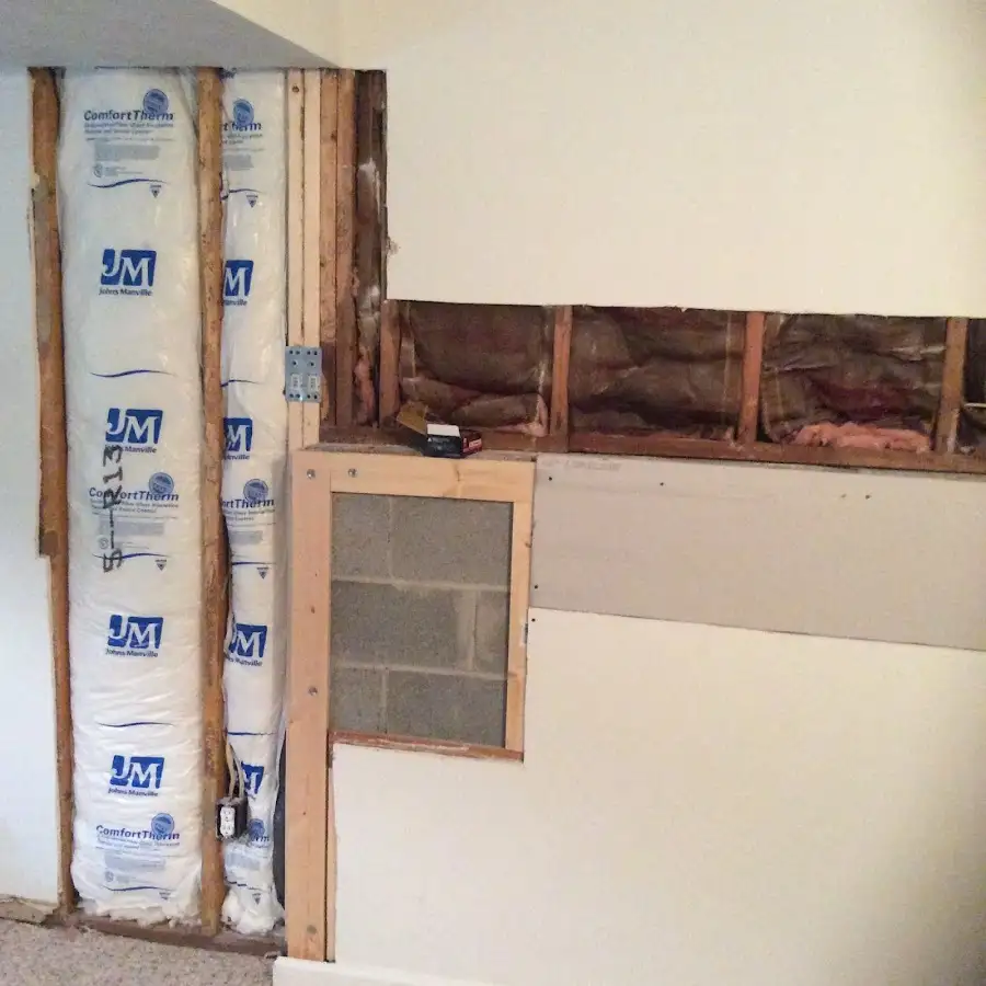 Wall insulation replacement during Basement Flood Cleanup in Tolleson